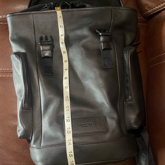 Coach Black Leather Urban Backpack - Picture 9 of 10